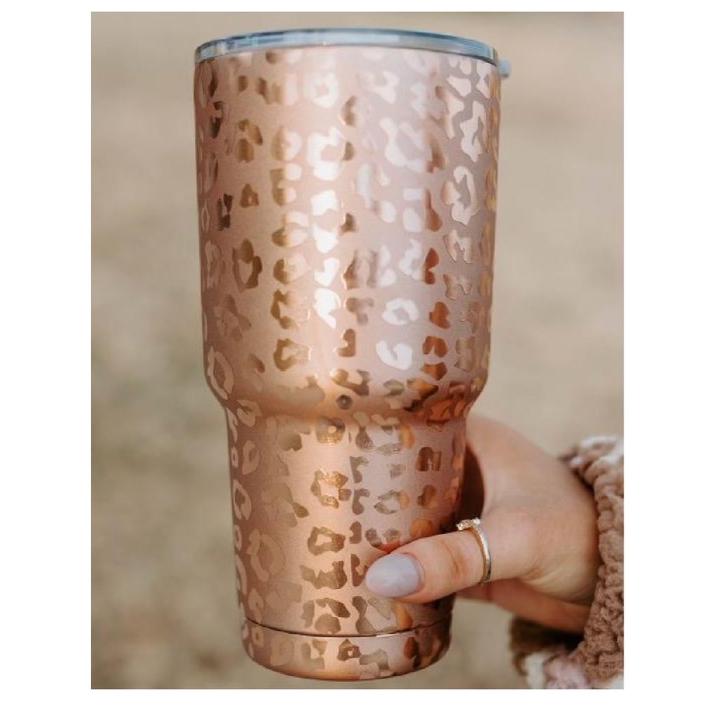 Rose Gold Leopard Tumblr-30OZ